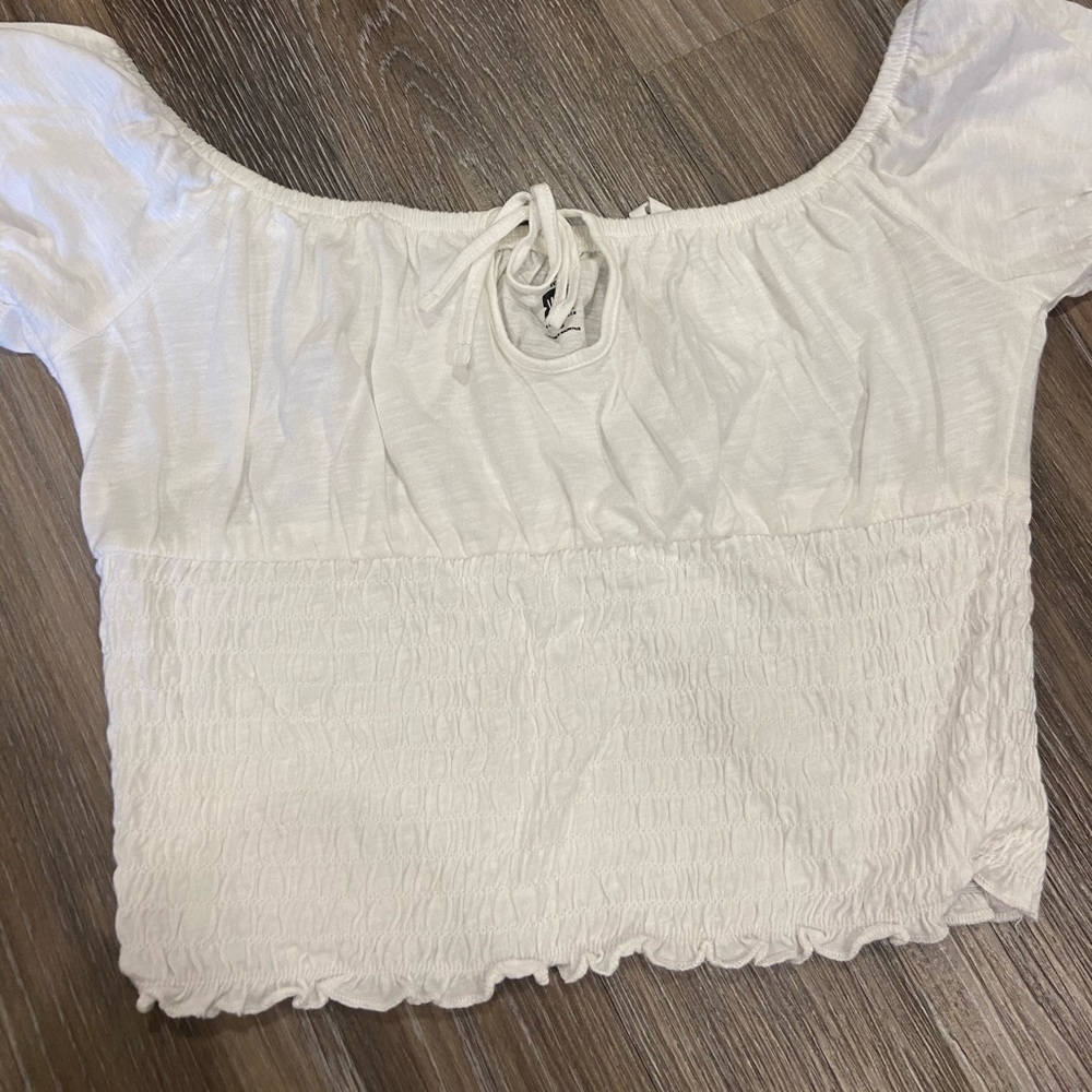 A white off the shoulder top from pacsun